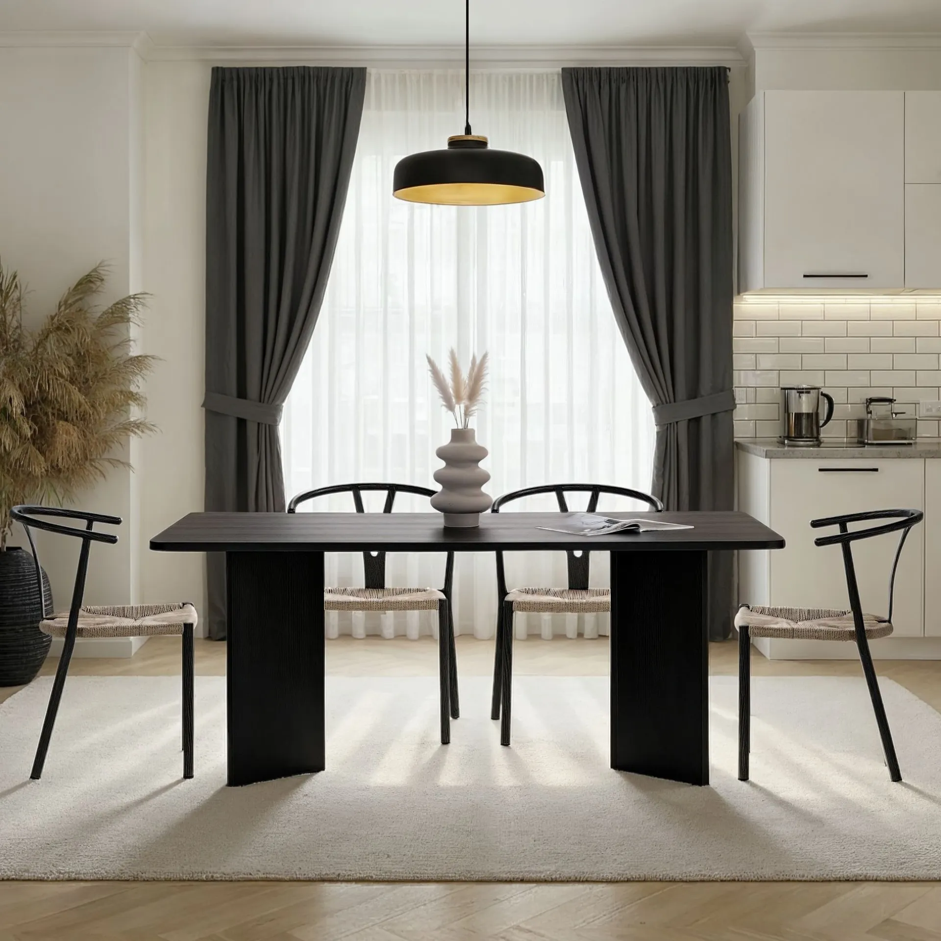 Emob Esstisch Linza - 100% MELAMINE - Holz - 75 x 90 x 180 cm