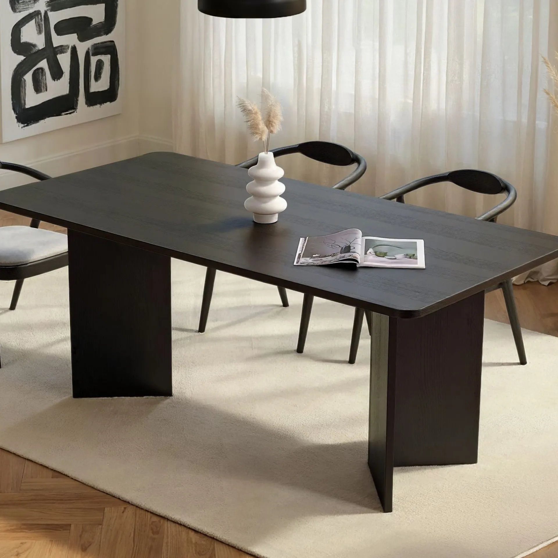 Emob Esstisch Linza - 100% MELAMINE - Holz - 75 x 90 x 180 cm