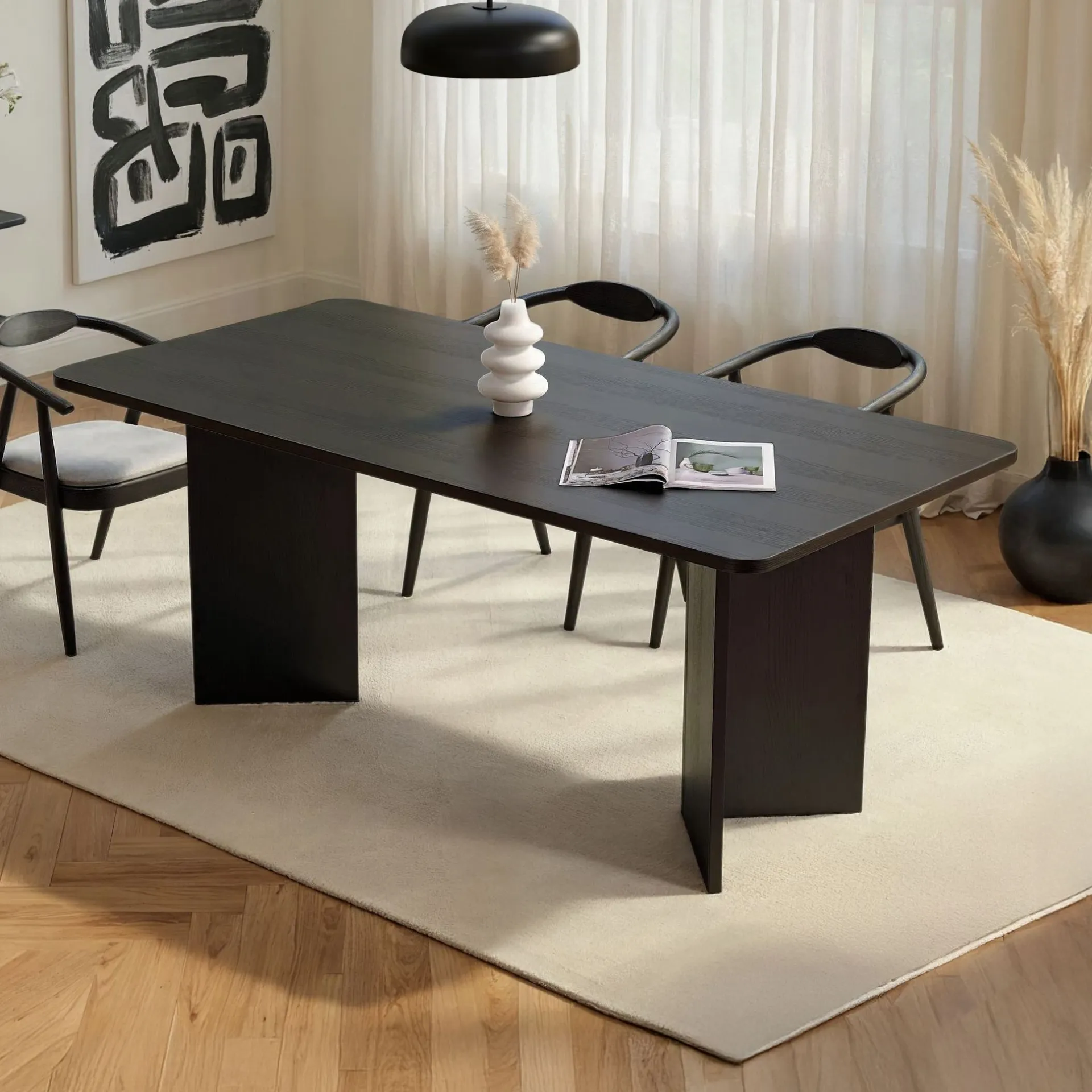 Emob Esstisch Linza - 100% MELAMINE - Holz - 75 x 90 x 180 cm