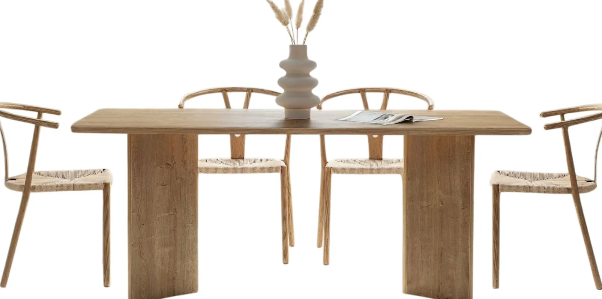 Emob Esstisch Linza - 100% MELAMINE - Honigeiche - 75 x 90 x 180 cm