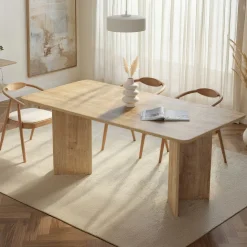 Emob Esstisch Linza - 100% MELAMINE - Honigeiche - 75 x 90 x 180 cm