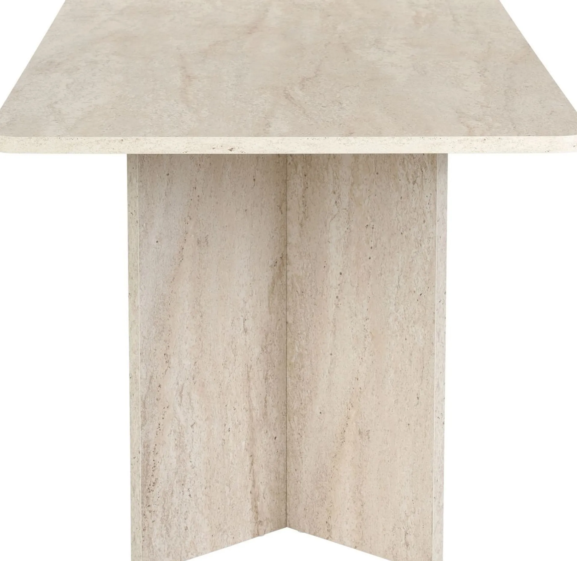 Emob Esstisch Linza - 100% MELAMINE - Travertin - 75 x 90 x 180 cm