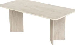 Emob Esstisch Linza - 100% MELAMINE - Travertin - 75 x 90 x 180 cm