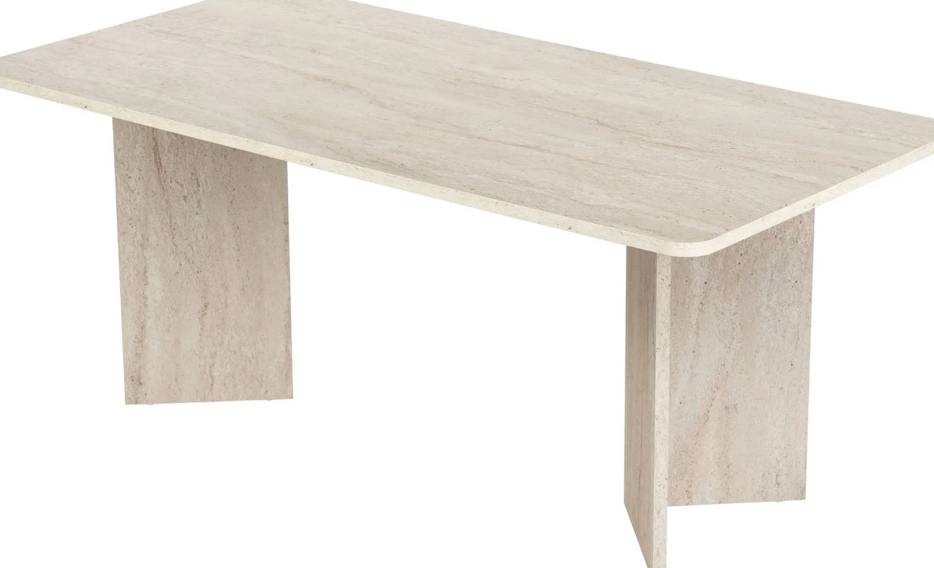 Emob Esstisch Linza - 100% MELAMINE - Travertin - 75 x 90 x 180 cm