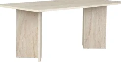 Emob Esstisch Linza - 100% MELAMINE - Travertin - 75 x 90 x 180 cm