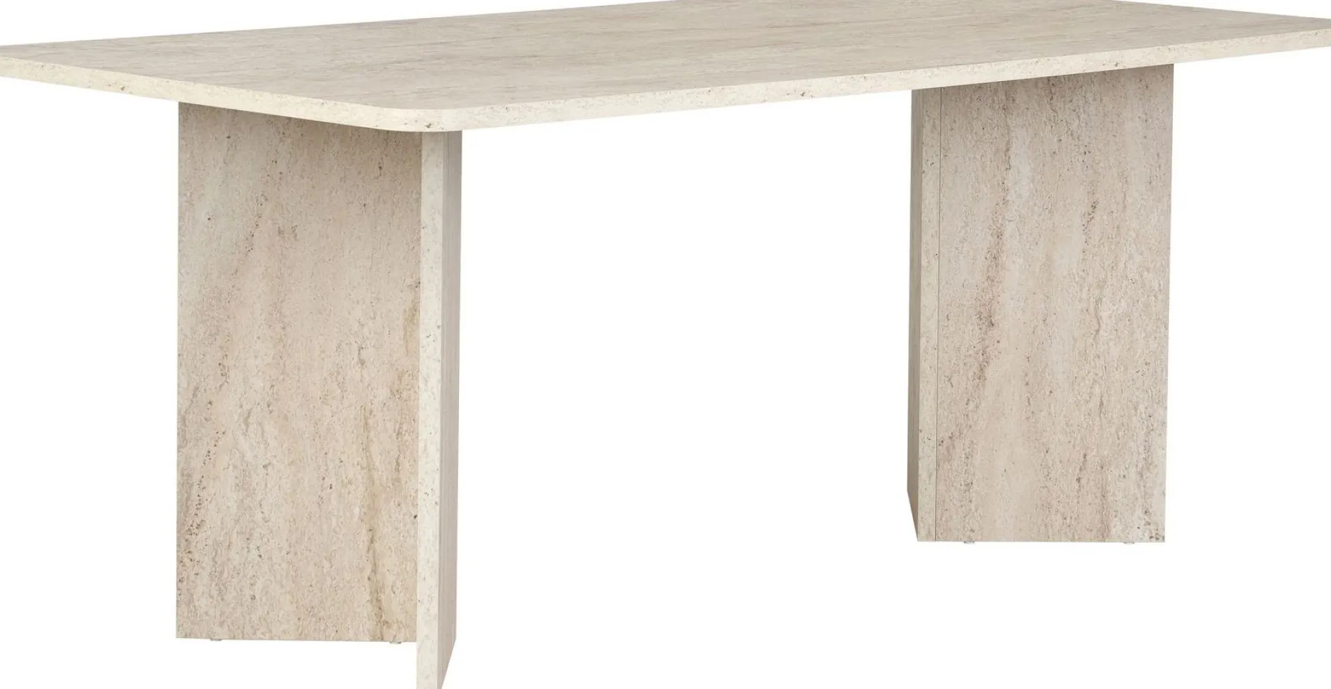 Emob Esstisch Linza - 100% MELAMINE - Travertin - 75 x 90 x 180 cm