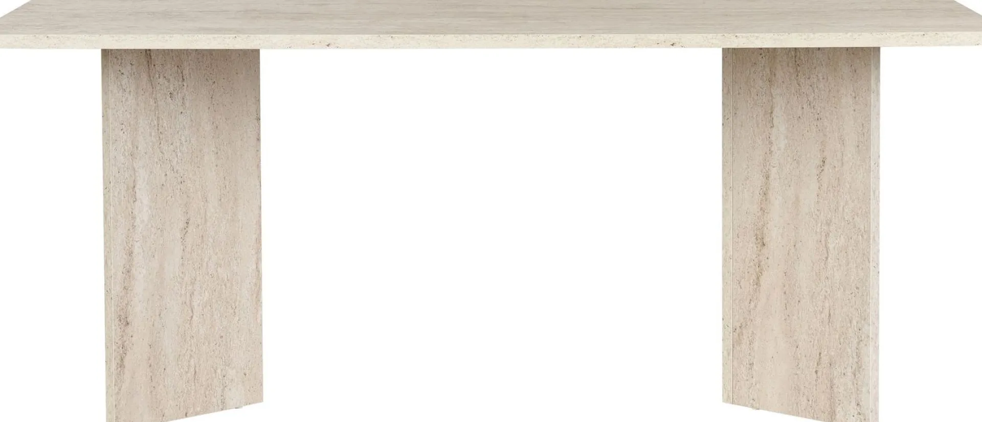 Emob Esstisch Linza - 100% MELAMINE - Travertin - 75 x 90 x 180 cm
