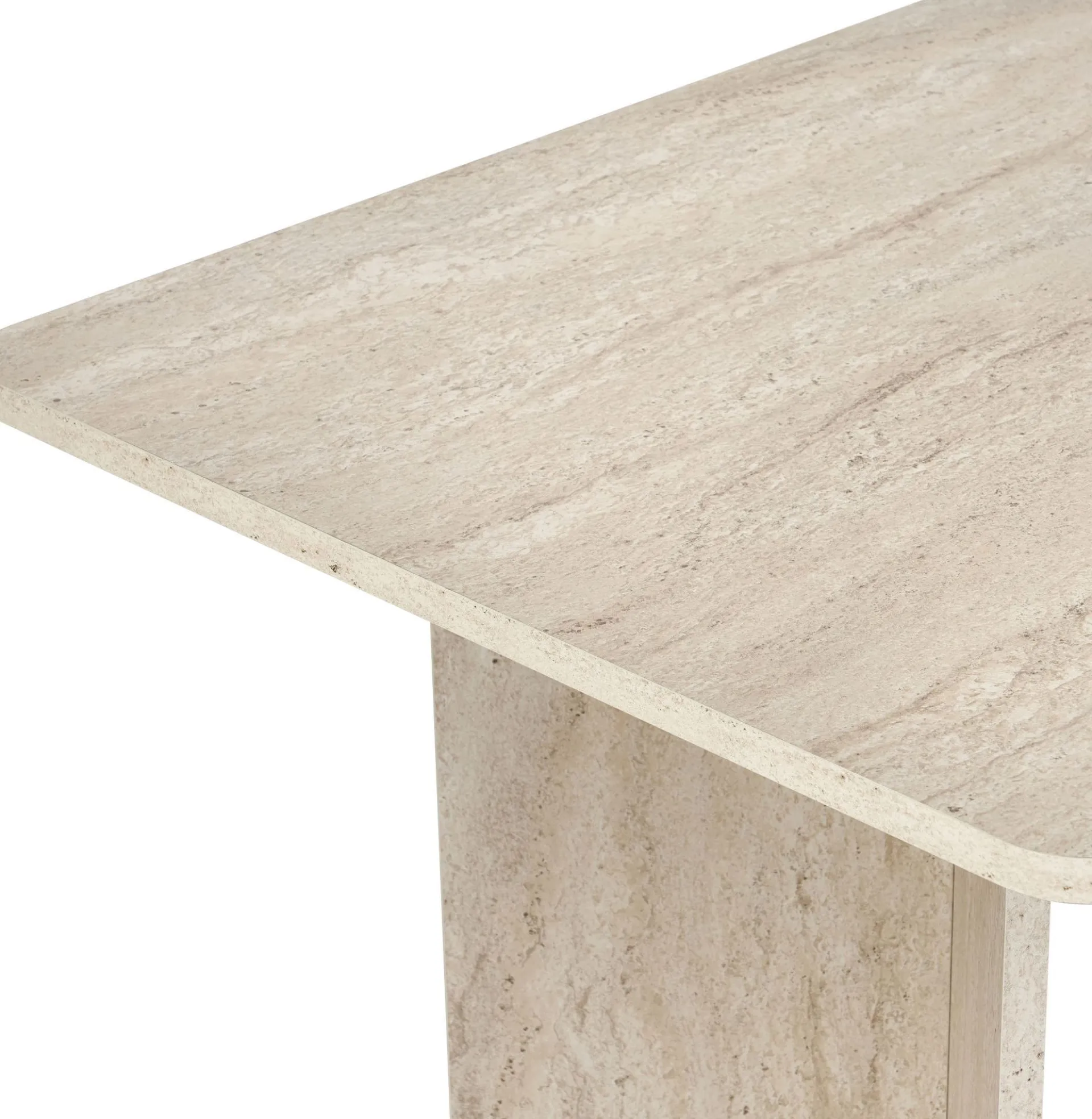 Emob Esstisch Linza - 100% MELAMINE - Travertin - 75 x 90 x 180 cm
