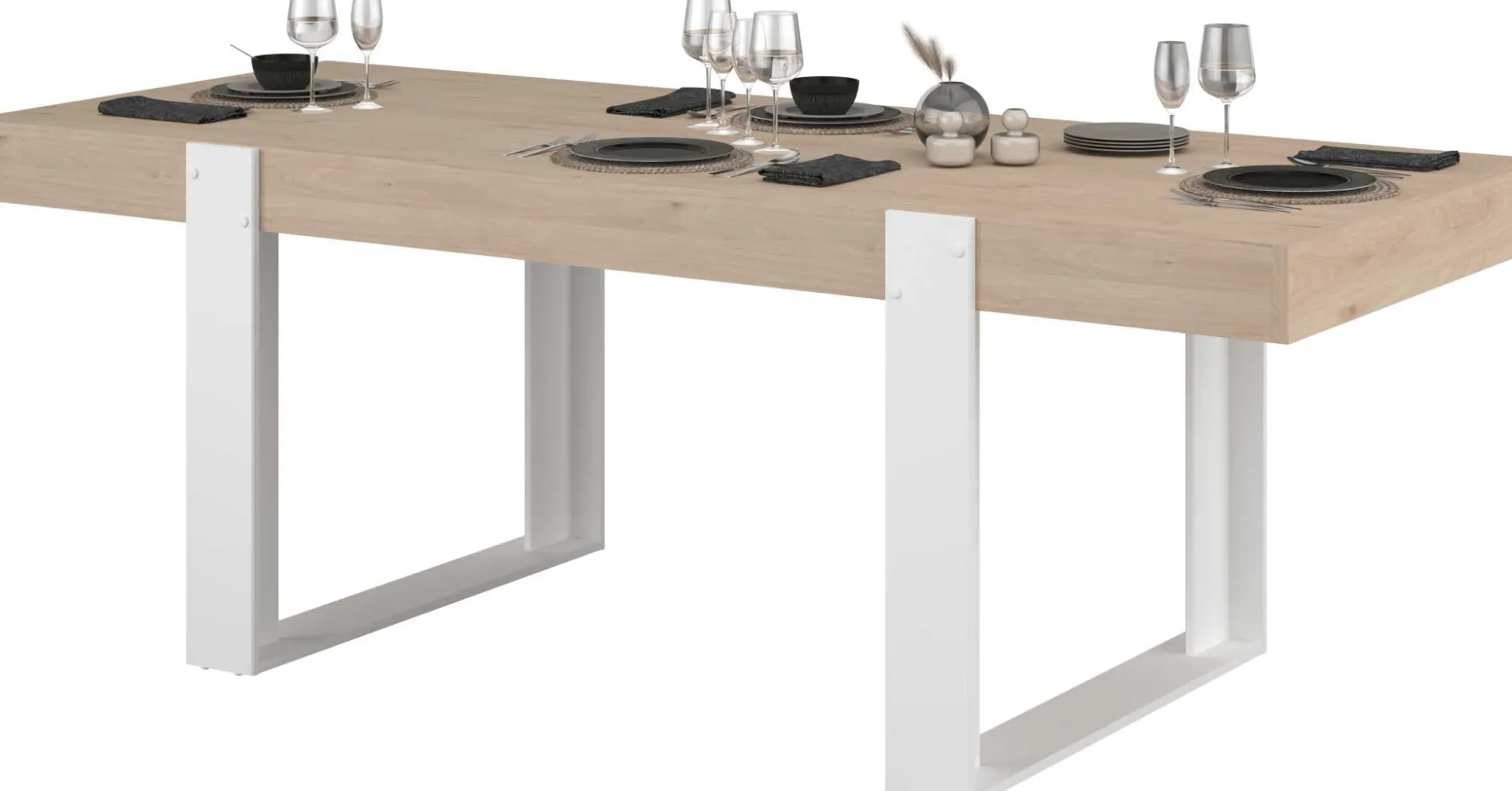 Parisot Esstisch London | 224 x 93 x 78 cm | Eiche/weiß