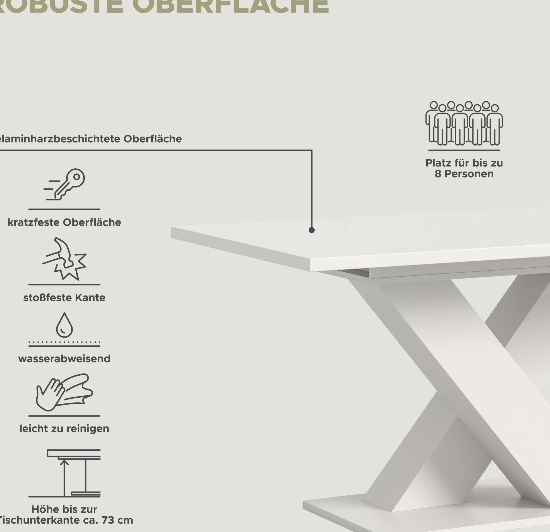 Xonox Esstisch Motion Emob - Ausziehbar 150-190x76x90 cm -