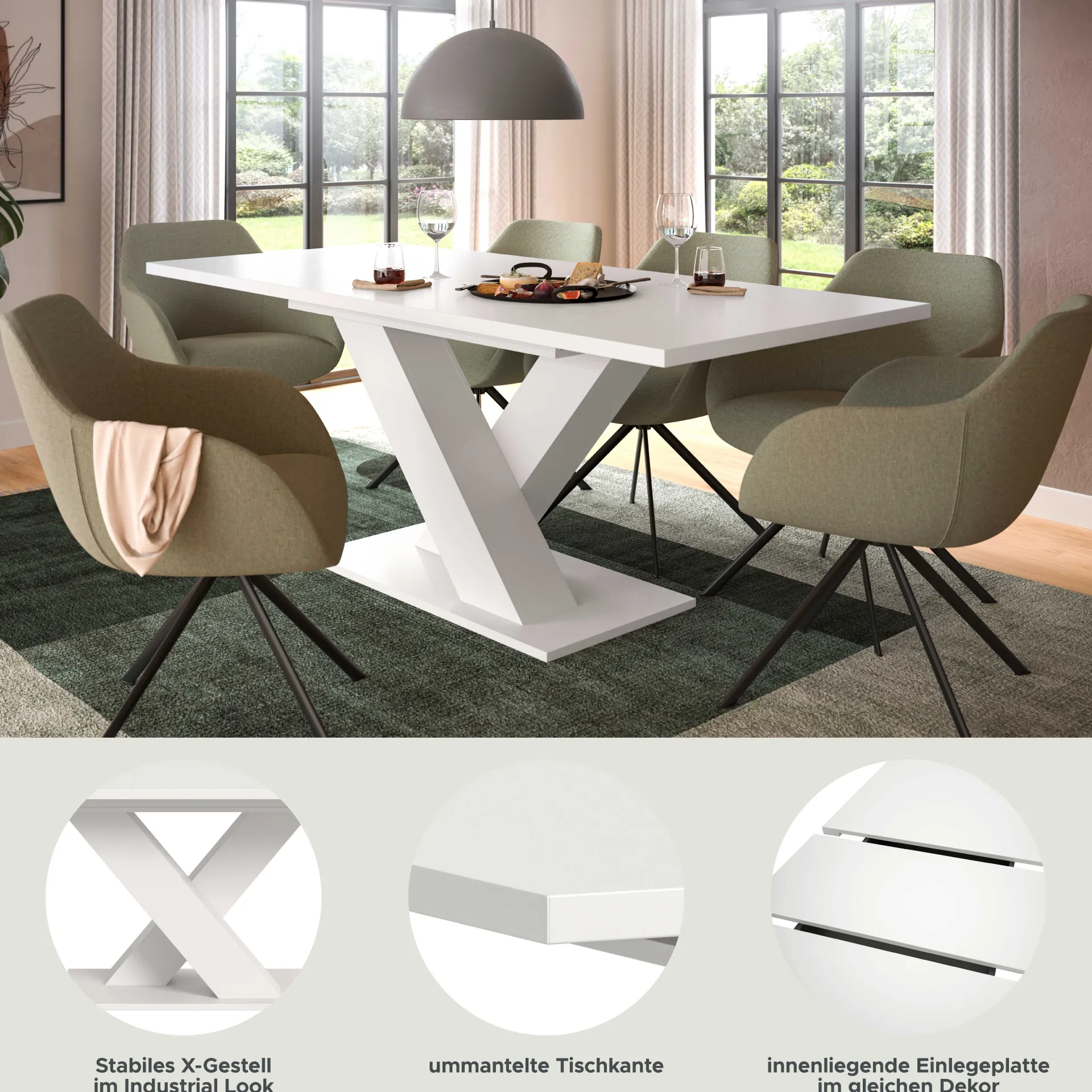 Xonox Esstisch Motion Emob - Ausziehbar 150-190x76x90 cm -