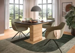 Xonox Esstisch Motion Emob – ausziehbar, Artisan und Grau – 150-190x76x90 cm
