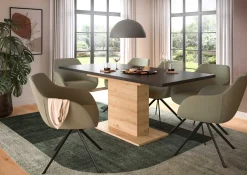 Xonox Esstisch Motion Emob – ausziehbar, Artisan und Grau – 150-190x76x90 cm