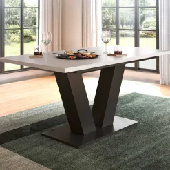 Xonox Esstisch Motion Emob - Ausziehbar 150-190x76x90 cm - Weiß/Grau