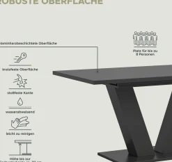 Xonox Esstisch Motion Emob - FSC-Spaanplatte - 150-190x76x90 cm