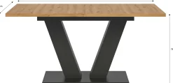 Xonox Esstisch Motion Emob – verstellbar 150-190x76x90 cm – Artisan/Grau