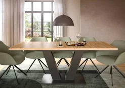 Xonox Esstisch Motion Emob – verstellbar 150-190x76x90 cm – Artisan/Grau