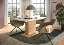 Xonox Esstisch Motion Emob - weiß/Artisan, 150-190x76x90 cm