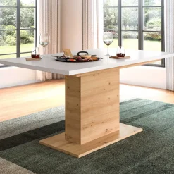 Xonox Esstisch Motion Emob - weiß/Artisan, 150-190x76x90 cm