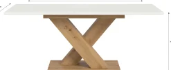 Xonox Esstisch Motion Emob – weiß/Artisan – 150-190x76x90 cm