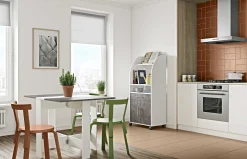 Symbiosis Esstisch Papillon 103 cm - weiß/Beton