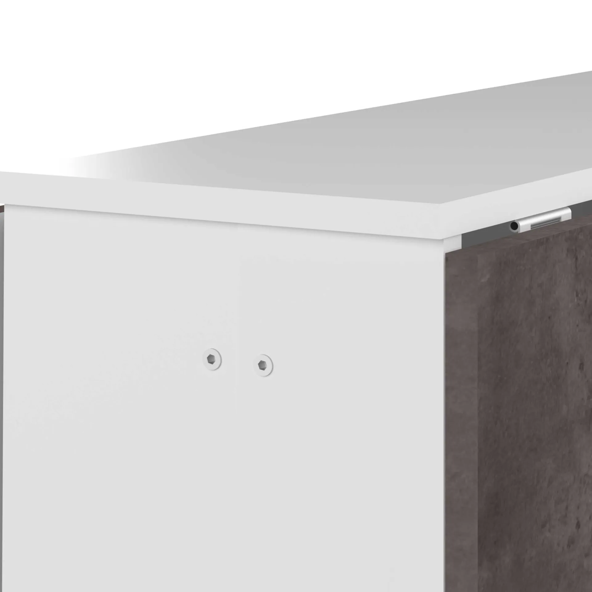 Symbiosis Esstisch Papillon 103 cm - weiß/Beton