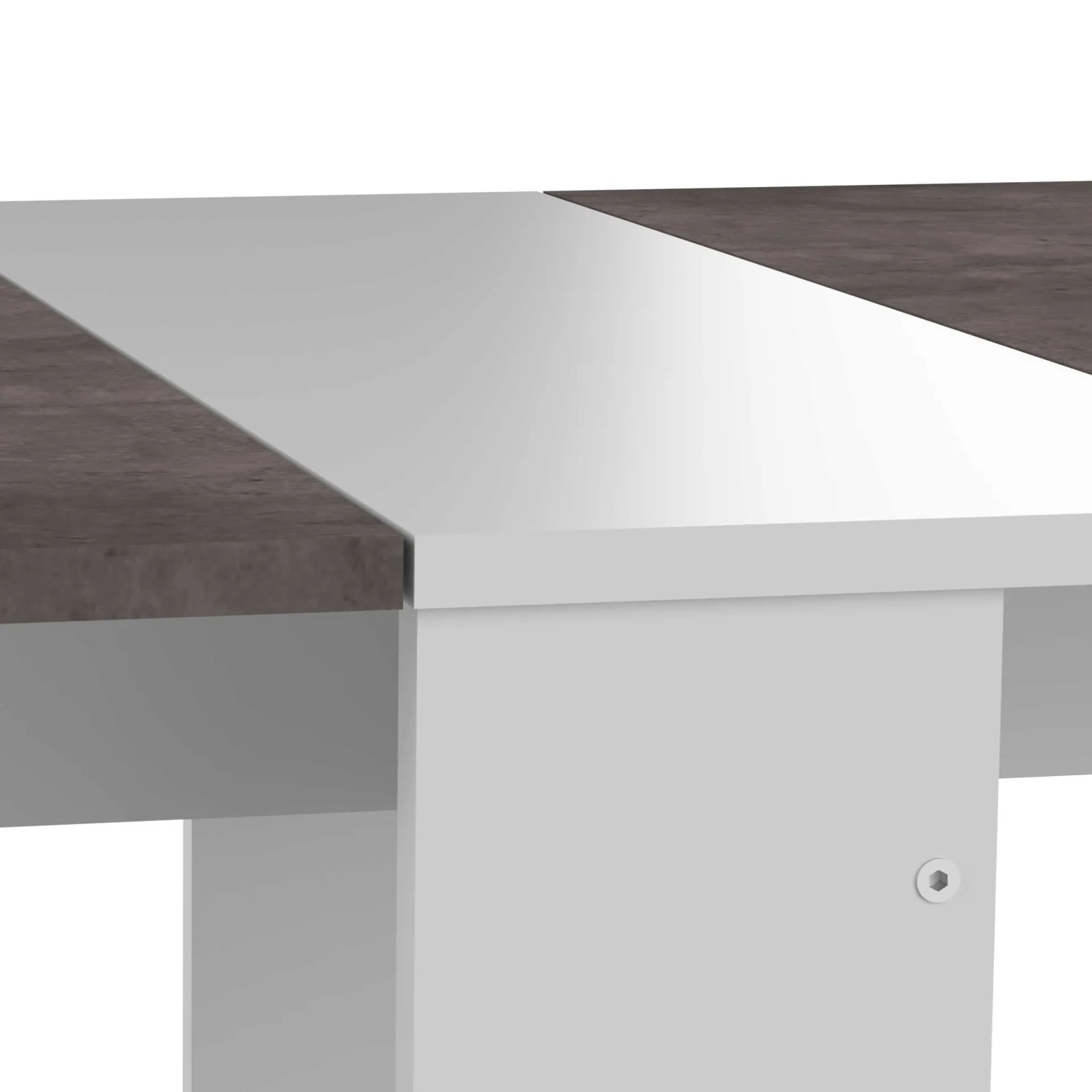 Symbiosis Esstisch Papillon 103 cm - weiß/Beton