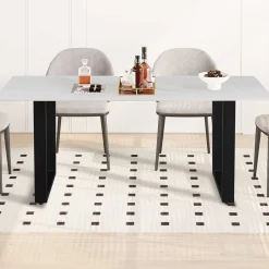 Rousseau Esstisch Poseidon - 180x90x75cm - gesinterter Stein - Marmor