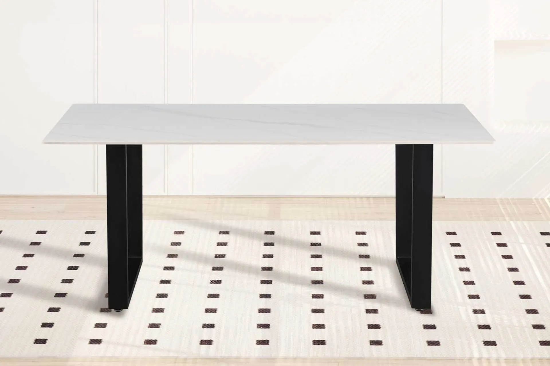 Rousseau Esstisch Poseidon - 180x90x75cm - gesinterter Stein - Marmor