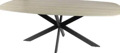 Emob Esstisch Romano Oval 180cm aus keramischem Travertin