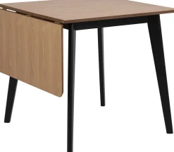 Emob Esstisch Rover 80/120x80 - Eiche/schwarz