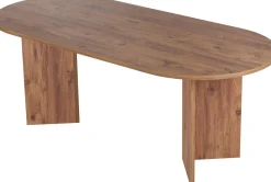 Emob Esstisch Sabella - 100% MELAMINE - Atlantik-Kiefer - 75 x 90 x 200 cm