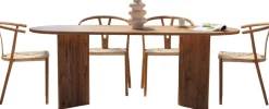 Emob Esstisch Sabella - 100% MELAMINE - Atlantik-Kiefer - 75 x 90 x 200 cm