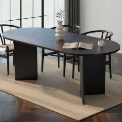 Emob Esstisch Sabella - 100% MELAMINE - Holz - 75 x 90 x 200 cm