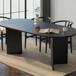 Emob Esstisch Sabella - 100% MELAMINE - Holz - 75 x 90 x 200 cm