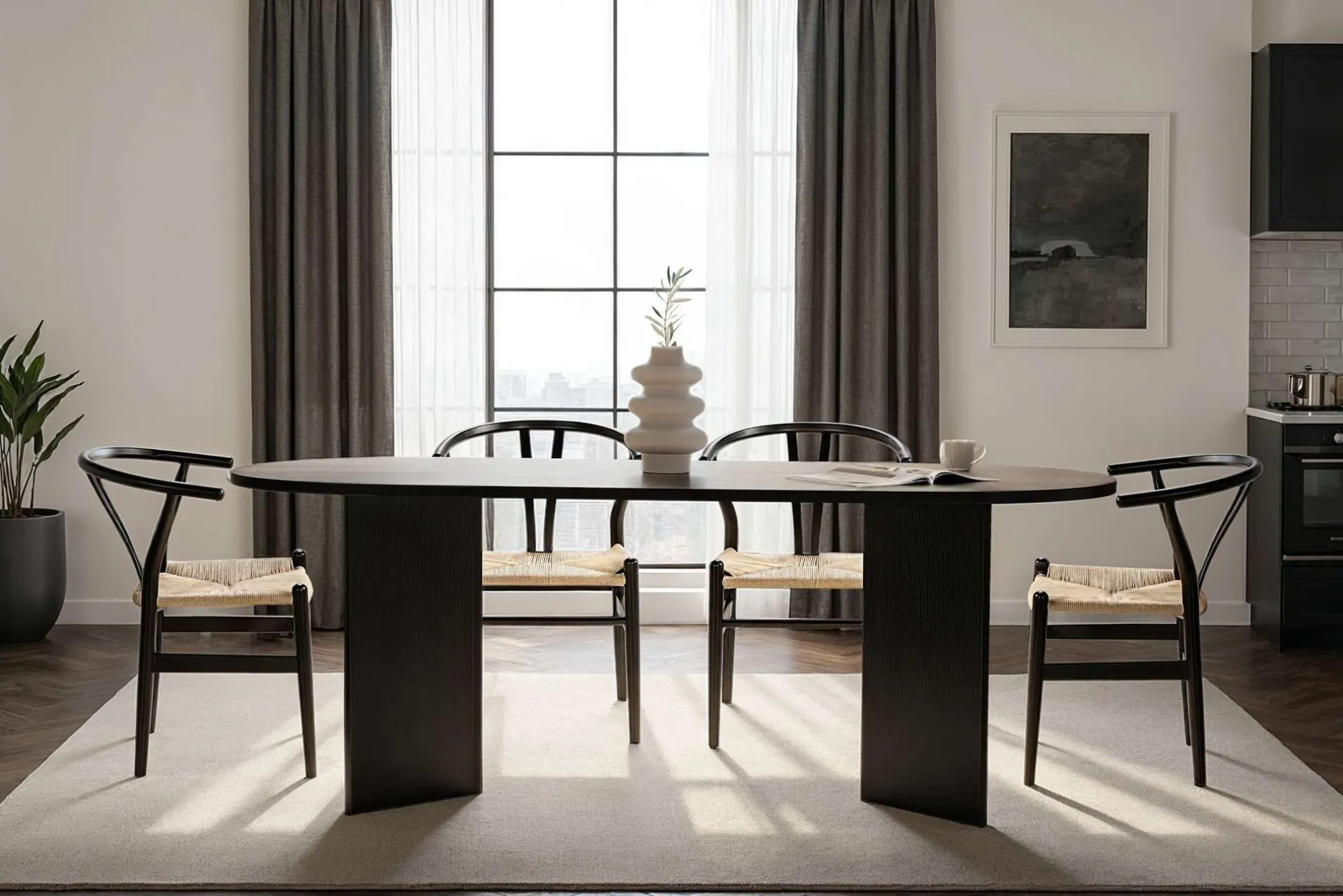 Emob Esstisch Sabella - 100% MELAMINE - Holz - 75 x 90 x 200 cm