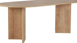 Emob Esstisch Sabella - 100% MELAMINE - Saphireiche - 75 x 90 x 200 cm