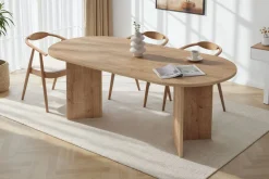 Emob Esstisch Sabella - 100% MELAMINE - Saphireiche - 75 x 90 x 200 cm