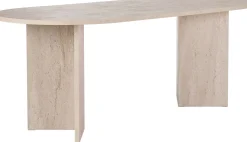Emob Esstisch Sabella - 100% MELAMINE - Travertin - 75 x 90 x 200 cm