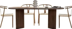Emob Esstisch Sabella - 100% MELAMINE - Walnuss - 75 x 90 x 200 cm