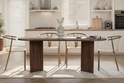 Emob Esstisch Sabella - 100% MELAMINE - Walnuss - 75 x 90 x 200 cm