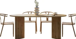 Emob Esstisch Sablin - 100% MELAMINE - Cadiz-Eiche - 75 x 90 x 180 cm