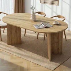 Emob Esstisch Sablin - 100% MELAMINE - Cadiz-Eiche - 75 x 90 x 180 cm