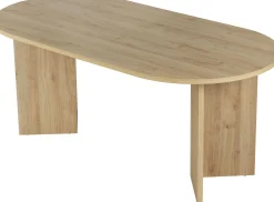 Emob Esstisch Sablin - 100% MELAMINE - Cadiz-Eiche - 75 x 90 x 180 cm