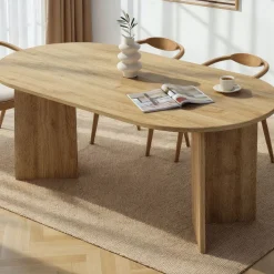 Emob Esstisch Sablin - 100% MELAMINE - Cadiz-Eiche - 75 x 90 x 180 cm