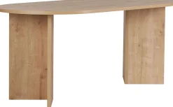 Emob Esstisch Sablin - 100% MELAMINE - Saphireiche - 75 x 90 x 180 cm