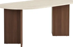 Emob Esstisch Sablin - 100% MELAMINE - Travertin - 75 x 90 x 180 cm