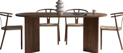 Emob Esstisch Sablin - 100% MELAMINE - Walnuss - 75 x 90 x 180 cm