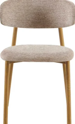 Rousseau Esstischstuhl Coco - 53x52x78cm - Metall/sandfarbener Stoff