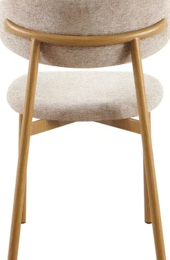 Rousseau Esstischstuhl Coco - 53x52x78cm - Metall/sandfarbener Stoff